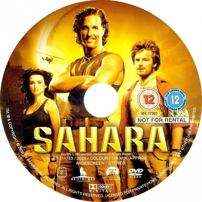 dvd cover Sahara (2005) R2