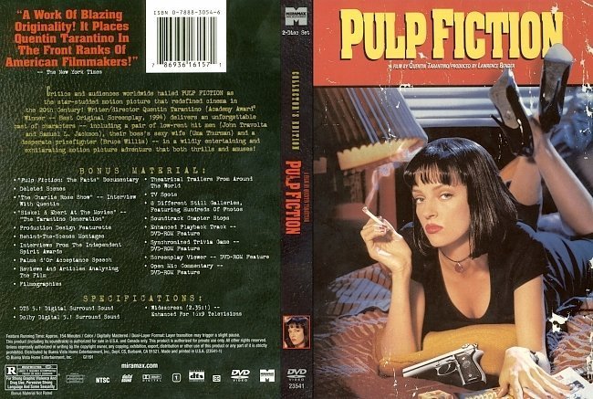 dvd cover Pulp Fiction (1994) R1