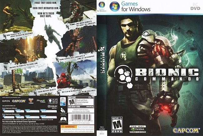 dvd cover Bionic Commando