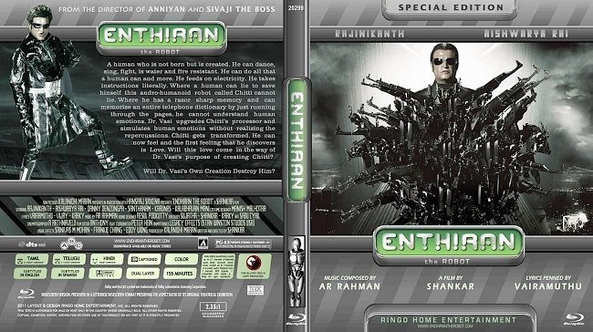 dvd cover Enthiran The Robot