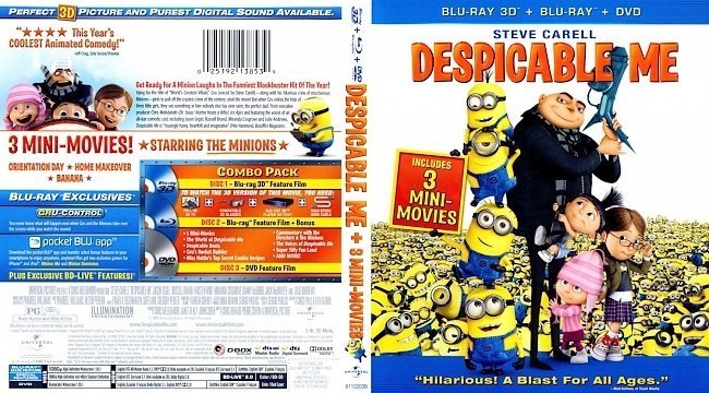 dvd cover Despicable Me 3D