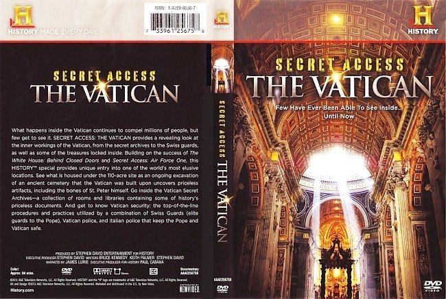 dvd cover History Channel Secrets of The Vatican