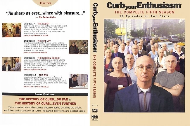 Curb your Enthusiasm: Season 1-2-3-4-5 DVD Front Covers 