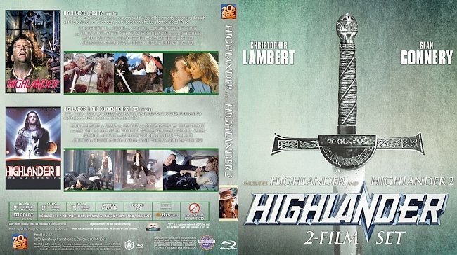 dvd cover Highlander 1 2