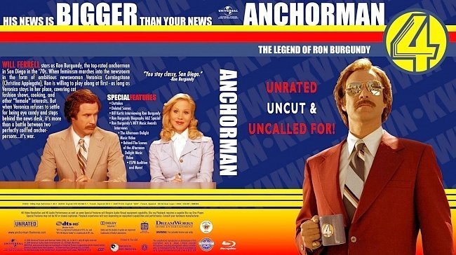dvd cover Anchorman The Legend of Ron Burgundy