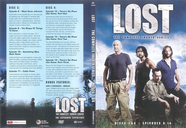 dvd cover Lost: Season 4 Discs 1 - 5 R2