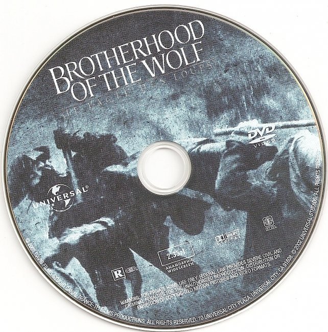 dvd cover Brotherhood Of The Wolf (2001) WS R1