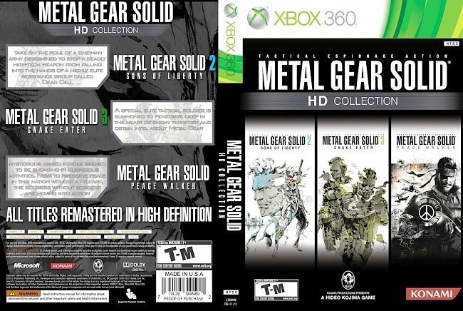 dvd cover Metal Gear Solid HD Collection