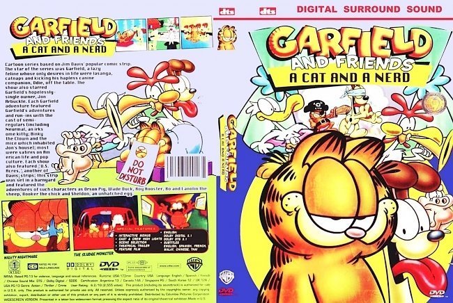 dvd cover Garfield and Friends A Cat and a Nerd