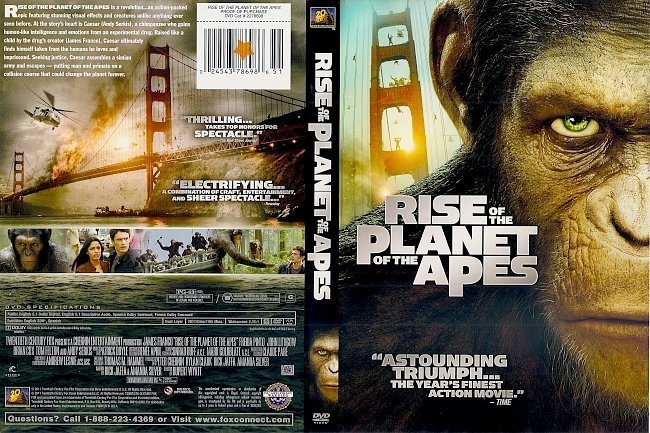 dvd cover Rise Of The Planet Of The Apes (2011) WS R1