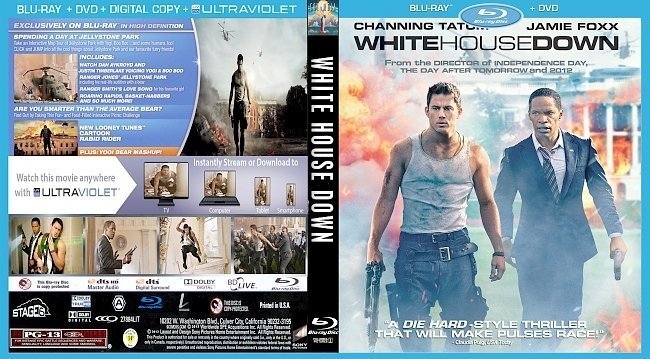 dvd cover White House Down R1 Custom Blu-Ray