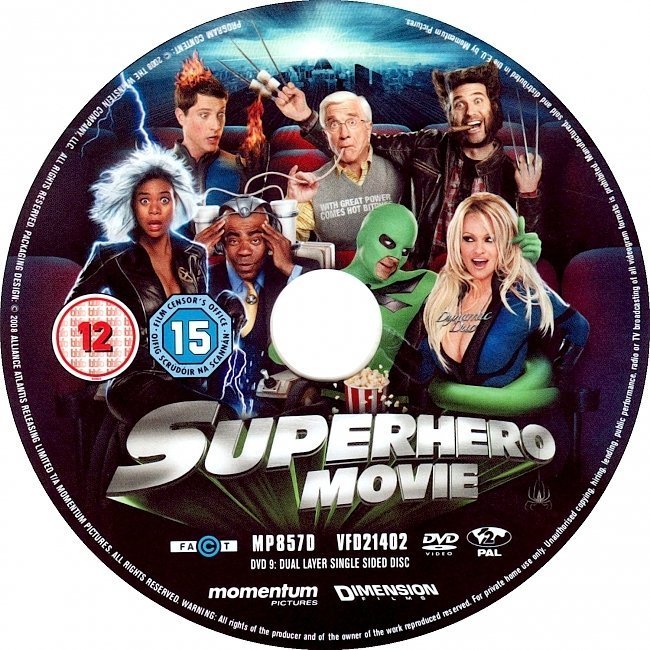 dvd cover Superhero Movie (2008) R2