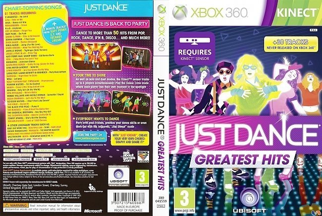 dvd cover Just Dance Greatest Hits PAL CUSTOM