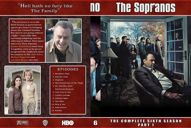 dvd cover The Sopranos Collection Season 06 PI