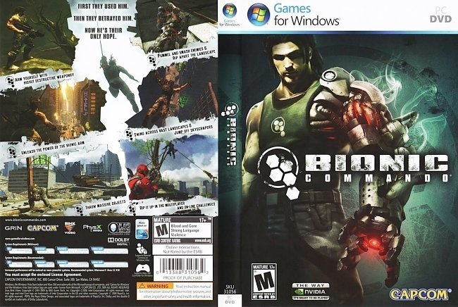 dvd cover Bionic Commando NTSC f