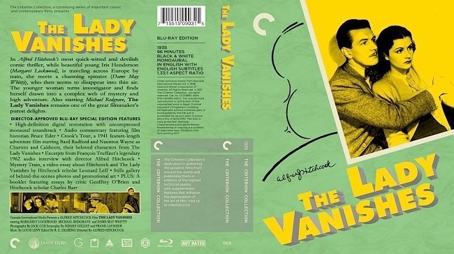 dvd cover The Lady Vanishes