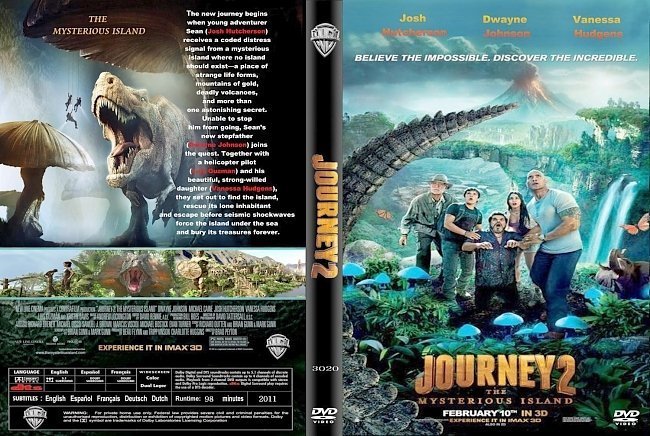 dvd cover Journey 2 The Mysterious Island