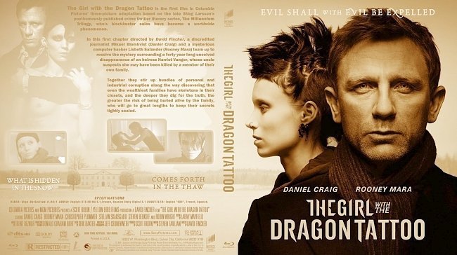 dvd cover The Girl With The Dragon Tattoo