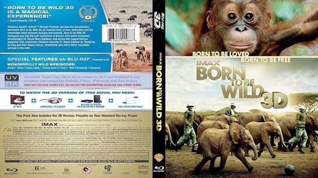 dvd cover IMAX Born To Be Wild 3D