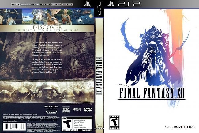 dvd cover Final Fantasy XII