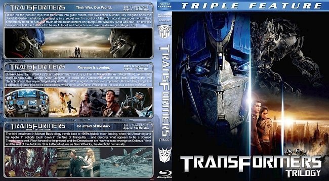 dvd cover Transformers Trilogy v1 BR