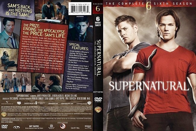 dvd cover Supernatural Season 6