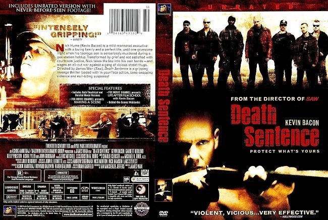 dvd cover Death Sentence (2007) Unrated WS R1