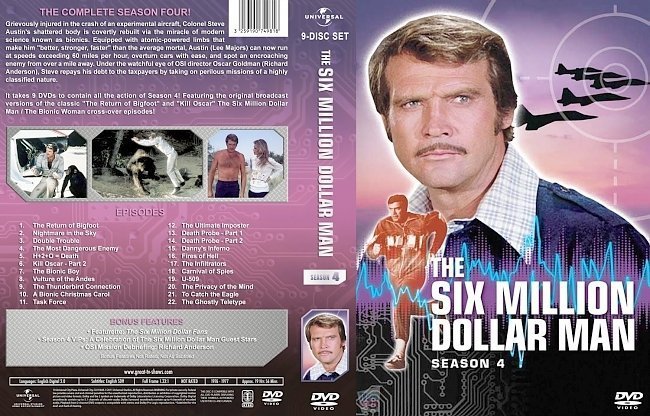 dvd cover The Six Million Dollar Man Season 4