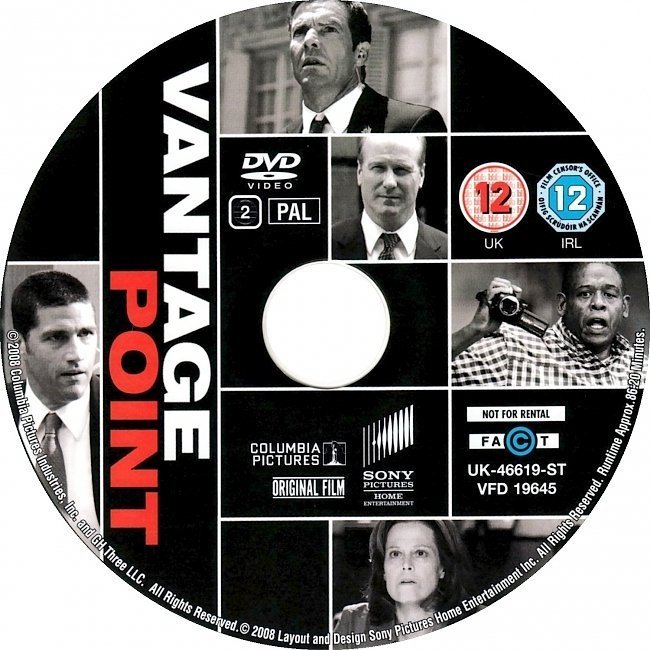 dvd cover Vantage Point (2008) R2
