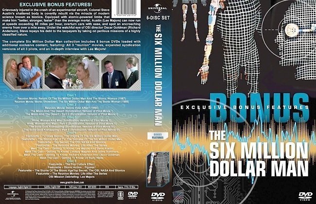 dvd cover The Six Million Dollar Man Bonus Features
