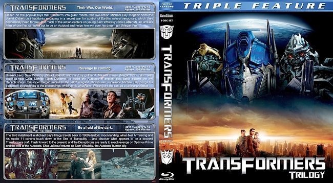 dvd cover Transformers Trilogy v2 BR