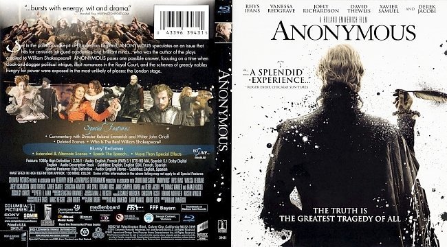 dvd cover Anonymous