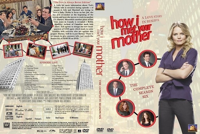dvd cover How I Met Your Mother Season 6