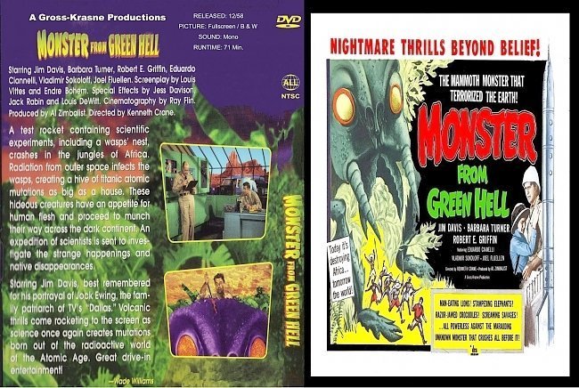 dvd cover Monster From Green Hell