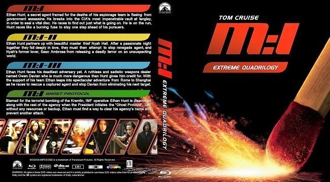 dvd cover Mission Impossible Quadrilogy