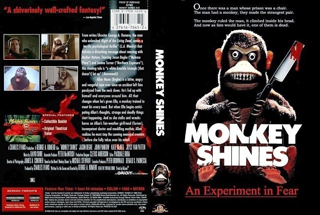 dvd cover Monkey Shines