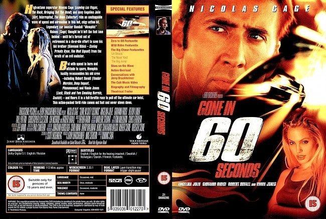 dvd cover Gone In 60 Seconds (2000) WS R2