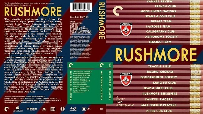 dvd cover Rushmore