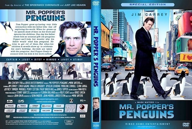 dvd cover Mr. Popper's Penguins