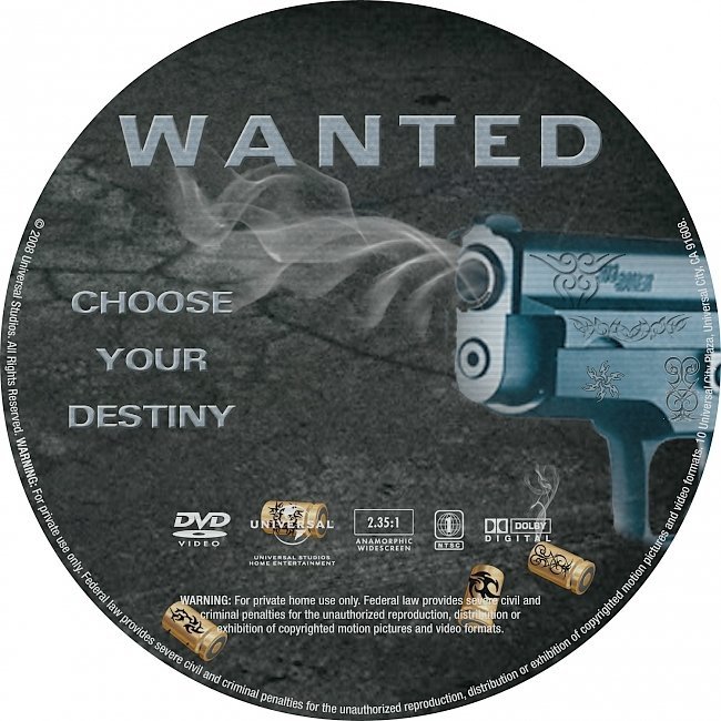 dvd cover Wanted (2008) R1
