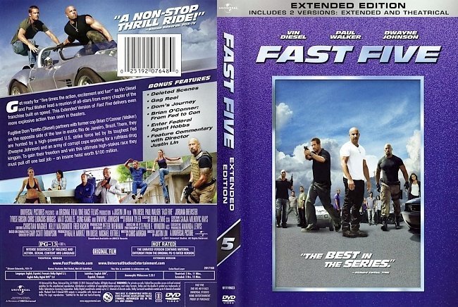 dvd cover Fast Five Extended Edition