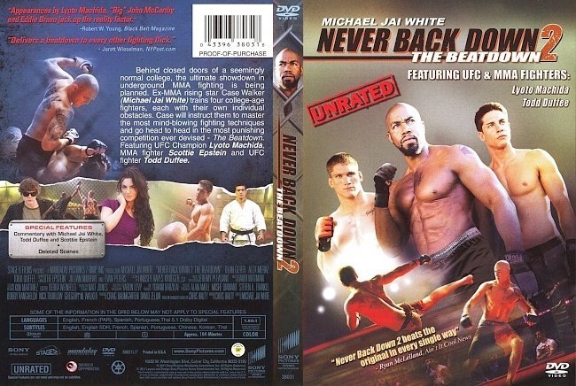 dvd cover Never Back Down 2 The Beatdown