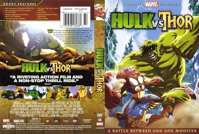 dvd cover Hulk vs Thor Jmann770