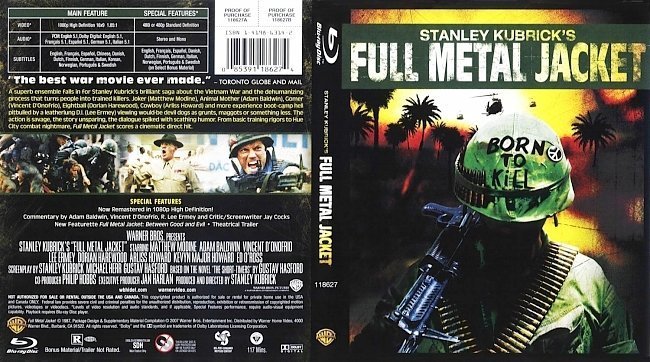 dvd cover Full Metal Jacket Remastered Bluray f