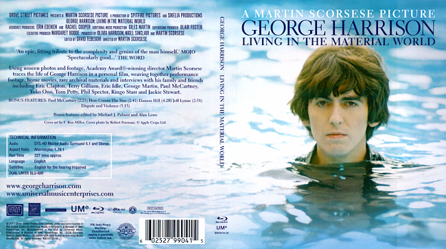 dvd cover George Harrison: Living in the Material World