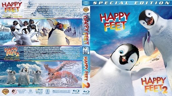dvd cover Happy Feet / Happy Feet Two