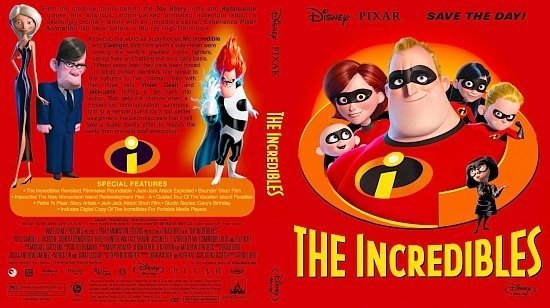 dvd cover The Incredibles