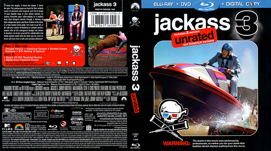 dvd cover Jackass 3 Unrated