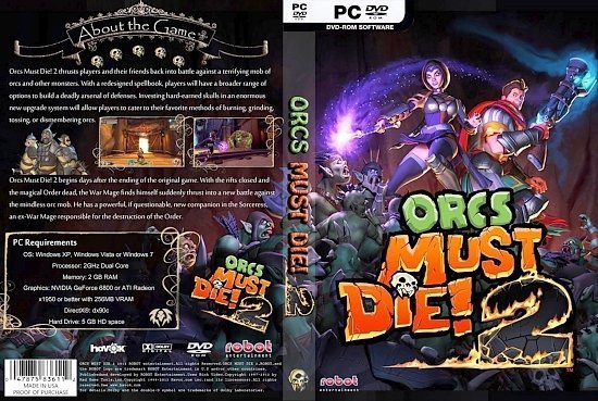 dvd cover Orcs Must Die! 2