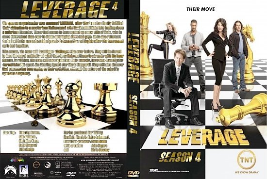 dvd cover Leverage: Season 4 (2011) R0 CUSTOM